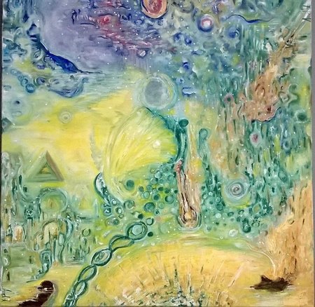 Jardin d'Eden / Huile / 80 X 80 / 2017