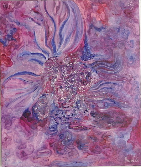 "Quand elle me d&eacute;vore" / 46X 55 / Huile 2004