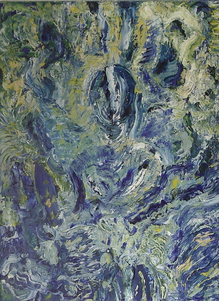 "Arriv&eacute;e divine" /  Huile / 54 X 73 / 2004