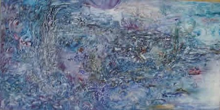 "Evanescence Bleue" / Huile / 40x80 / 2008