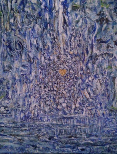 "Rayon bleu" / Huile et acrylique / 2013
