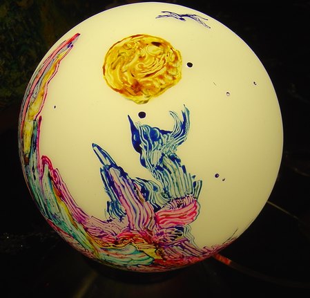 Lampe ronde soleil en verre