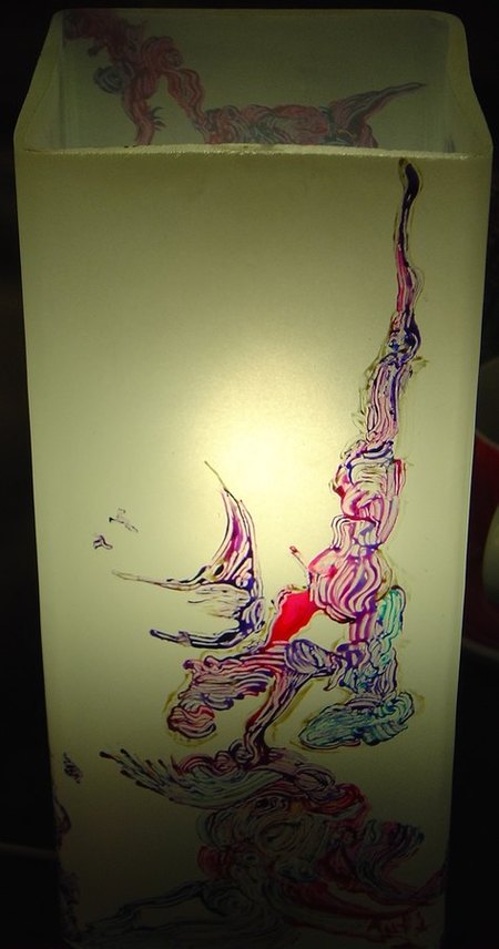 Lampe rectangulaire en verre