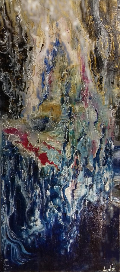 "Marie" / 20 X 60 / Huile sur bois / 2015