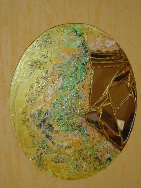 Glace mosaique jaune