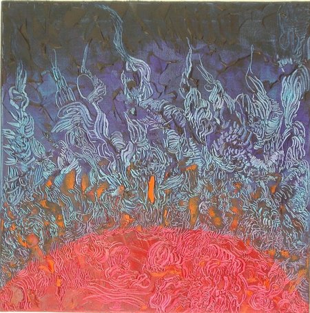 "  Pour devenir indomptable " / Huile / 50x50 / 2004