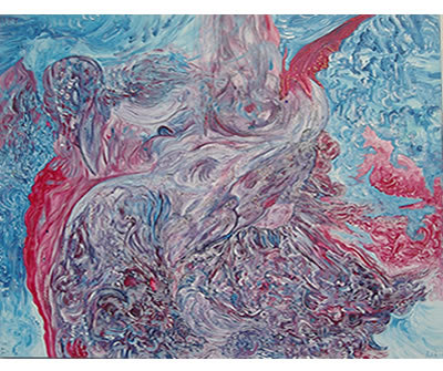 "Primaire bleu / 81 X 100 /  Acrylique / 2005