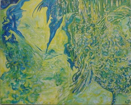"Primaire bleu / 81 X 100 /  Acrylique / 2005