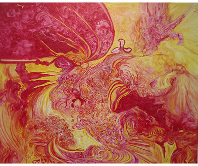 "Primaire bleu / 81 X 100 /  Acrylique / 2005